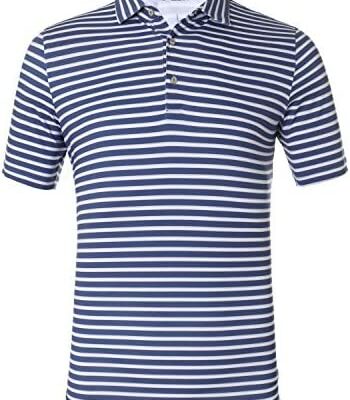 EAGEGOF Polo de golf stretch à manches courtes pour homme