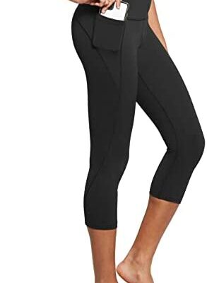 BALEAF 3/4 Leggings femmes taille haute pantalons de sport court Fitness femmes sport Leggings avec poches pour Yoga Gym Fitness Jogging