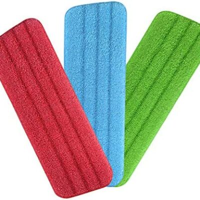 URAQT Hottes de Nettoyage de Rechange, Lot de 3 Vadrouilles de Rechange en Microfibre pour Vadrouilles/Nettoyeurs Vapeur, Pack de 3 Hottes de Nettoyage de Rechange pour Vadrouilles/Vaisselle (42x14,5 cm)