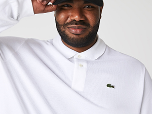 Polo à manches longues Original Lacoste pour homme Blanc