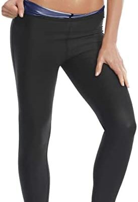 Merlvida Pantalon de survêtement Femme, Sauna Leggings Femme Anti-Cellulite, Accélère la Transpiration, Ventre Plat Hip Lift Taille Haute Leggings de Sport, Idéal pour la Perte de Poids Fitness Jogging Yoga