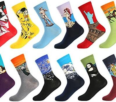 BONANGEL Chaussettes Fantaisie Homme Lot de Chaussettes Homme Coton, Multicolore Chaussettes, Cadeau Homme Taille Unique Multicolore