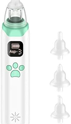 Aspirateur nasal électrique pour bébé, Aspirateur nasal pour bébé nouveau-né 3 engrenages réglables Aspirateur nasal électrique pour tout-petits Coussinet nasal en silicone à faible bruit