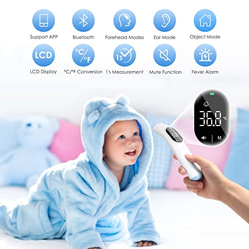 Thermometre Bebe Frontal Thermom Tre Frontal Et Auriculaire Connect Bluetooth Thermom Tre