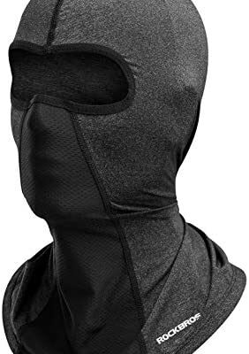 ROCKBROS Cagoule d'été Sports Moto Vélo Protection UV Hommes Dames Cagoule Cagoule UPF 50+, Bandana Visage pour Myopie Noir Gris Blanc