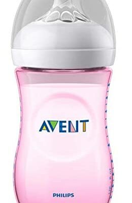 Philips Avent SCF034/17 Biberon naturel 260ml rose 0-6 mois