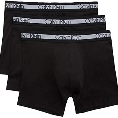 Calvin Klein Lot de 3 boxers en coton stretch rafraîchissant, noir