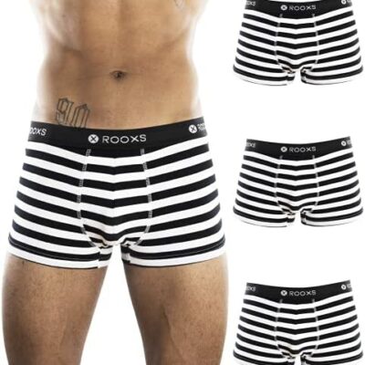 Rooxs Lot de 3 boxers pour homme 95 % coton pour homme