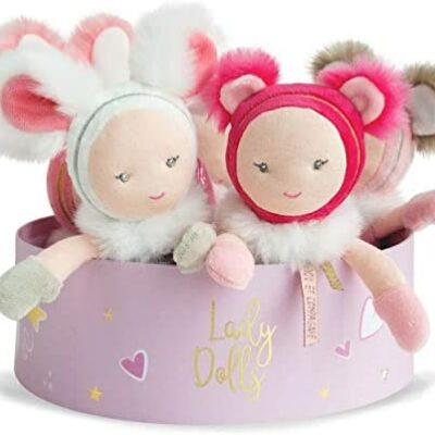 Doudou et Compagnie - Poupée Fille - 25 cm - Rose - Jolie Boîte Cadeau - Poupée Femme - DC3479