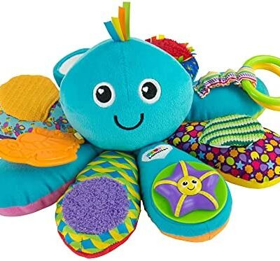 TOMY Lamaze - Poulpe Multifonctionnel L27206, Jouet d'éveil Bébé, Peluche Bébé avec Miroir et Dents, Multicolore pour Bébé à partir de 6 Mois