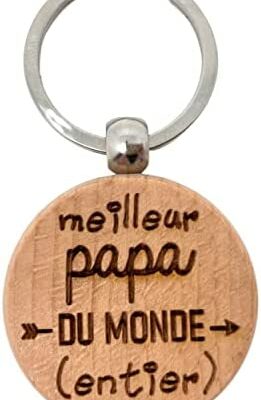 Ernestine - Porte-clés Papa Je t'aime - Cadeaux Fête des Pères et Grands-Pères - Accessoires Homme Cadeaux Papa - Porte-clés Maison Personnalisable - Cadeaux Anniversaire Noël Homme