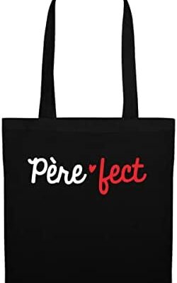 Spreadshirt® Father-fect Fête des Pères Cadeau Papa Sac, Noir