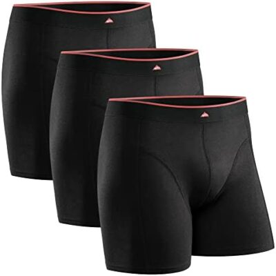 DANISH ENDURANCE Boxer en Fibre de Bambou Lot de 3, Slip Respirant Ultra Doux, Homme