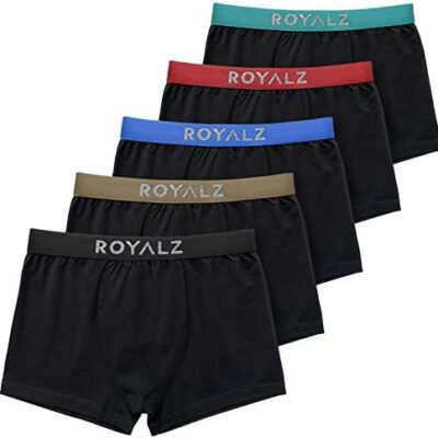 ROYALZ Lot de 5 boxers « Lifestyle » pour homme pour le sport et les loisirs, lot de 5 (95 % coton/5 % élasthanne)