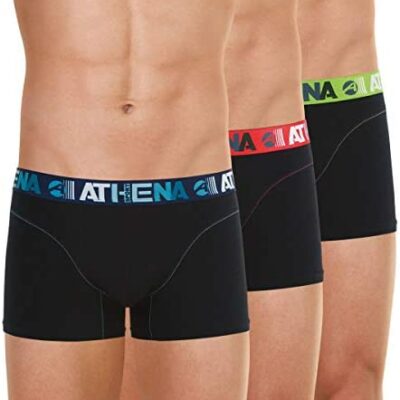 Athena - Boxer pour homme - 24h Endurance LN49 - Uni (paquet de 3)