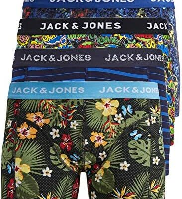 Jack Jones Boxer 4 pièces pour homme Tailles S, M, L, XL, XXL