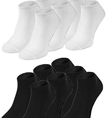 Lot de 14 - Chaussettes en coton pour homme - Chaussettes de sport - Blanc et noir