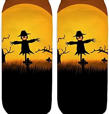 Chaussettes Halloween universelles unisexe décontracté citrouille chat sorcière impression chaussettes de travail moyennes Chaussettes Homme Fantaisie humour