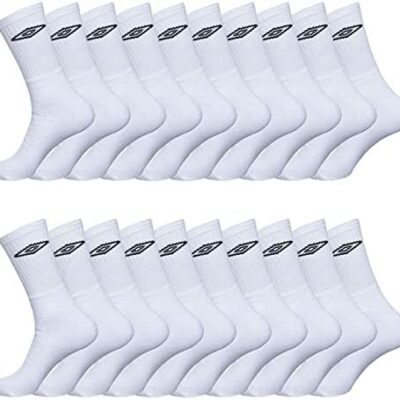 Chaussettes respirantes pour homme - Lot de 20 - Chaussettes de sport pour homme, durables et confortables