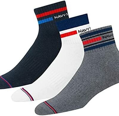 NAVYSPORT Lot de 3 chaussettes de sport pour homme