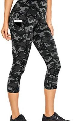 CRZ YOGA Legging de sport pour femme Taille haute Pantalon de survêtement Tissu léger avec poches - 48 cm