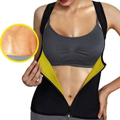 Corset de sport pour femmes Roseate Slim Fit gilet de sport plat T-Shirt de Fitness Sauna gilet d'entraînement néoprène sangle de Compression fermeture éclair