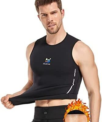 Débardeur Sport Homme Sweat, Ceinture Ventre Amincissante, Gaine Amincissante Ventre Plat, SCR-5500 T-Shirt Débardeur Pour Effet Sauna Et Gainage Corps, Musculation Jogging