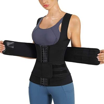 Femme Sweat Vest Gilet Slim Sauna Néoprène Ceinture Slim Ventre Plat Sports Mèche