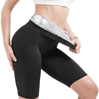 YGKOIH Short de Sauna Femme Taille Haute Body Sculpting Abdominal Transpiration Short Slim Fit Transpiration Leggings Fitness Running Vêtements de Transpiration