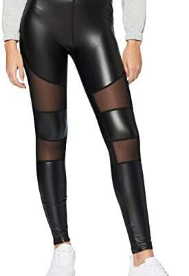 Urban Classics Legging en similicuir Tech Mesh pour femme