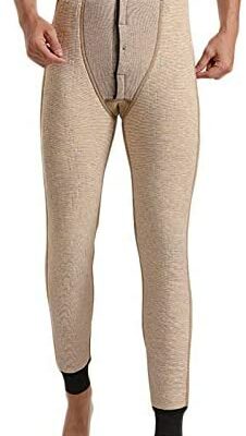 G&F Pantalon Thermique Homme Doublure Laine Pantalon Thermique Épaississement Leggings Hiver Slip (Couleur: B, Taille: L)