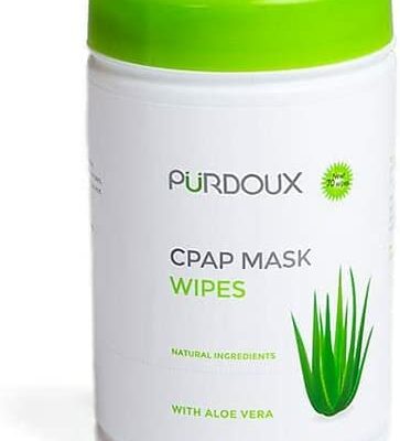 PÜRDOUX™ Lingettes pour masque CPAP, Aloe Vera, pot de 70 lingettes