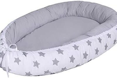 LULANDO Baby-Nest Cocon pour bébé/nourrisson, cocon polyvalent, coussin pour bébé, berceau de voyage portable, 100 % coton, hypoallergénique, certificat Oeko-Tex, dimensions : 80 cm x 45 cm x 15 cm