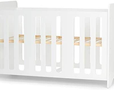 Lit bébé Kindekraft STELLO, à lattes, réglable en hauteur, 120 x 60 cm, blanc