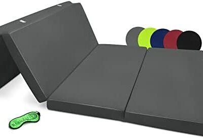 Beautissu Campix Matelas Pliant 120x195 cm - Matelas Pliant pour Lit de Voyage comme Matelas Pliant Invité ou Matelas Pliant de Camping et Matelas Pliant Cube - Anthracite