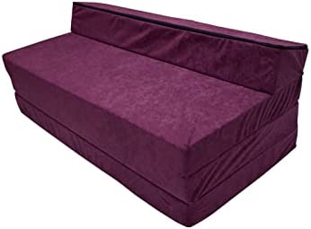 Canapé Matelas Pliant Natalia Spzoo pour Adultes et Enfants, Couleur au Choix 200cm de Long Couleur au Choix (Violet)