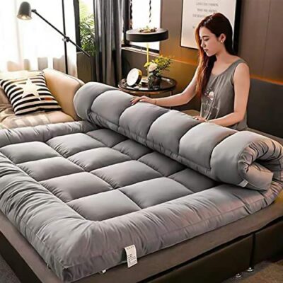 LCYY.TG Matelas Futon Japonais Matelas Futon Japonais Pliable 2 Places Tatami Pliable Doux Matelas De Camping Respirant Antidérapant Dortoir À La Maison,Grey,120*200cm