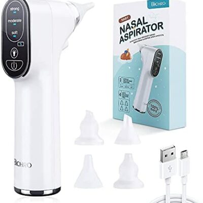 Baby Fly, Baby Fly électrique avec LED, Aspirateur nasal USB pour bébé avec 3 niveaux d'aspiration, Baby Fly et 4 embouts Kit de toilettage pour bébé Nouveau-né Nouveau-né Tout-petit