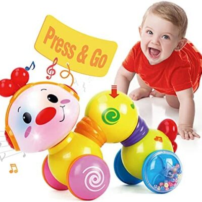 CubicFun 6 mois bébé ramper jouets avec musique et lumières bébé activité jouets cadeaux bébé jouets musicaux 6 9 12 mois nouveau-né filles garçons, jouets multifonctions 1 an