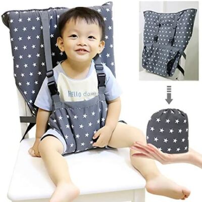 gudong Chaise haute de voyage portable pour bébé, housse de siège de chaise haute pour tout-petit, réglable, sûre, lavable (étoile)