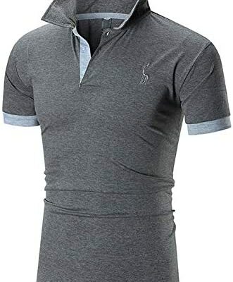 Swbburichy Polo à manches courtes pour homme en coton décontracté classique