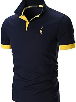 YCUEUST Polo basique à manches courtes en coton pour homme