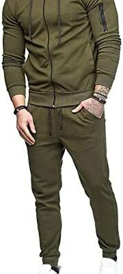 Vêtements de sport pour hommes Ensemble de sweat-shirt 2 pièces Sweat à capuche zippé de sport et pantalon de survêtement Slim Fit Casual Sports Jogging Pantalon Pas cher Marque Vêtements Automne Hiver