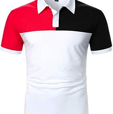 sutelang lurryly men's patchwork polo tee summer casual chemise à revers boutonné avec revers chemise à manches courtes golf tennis slim fit top