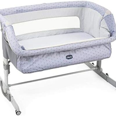 Chicco Next2Me Dream Infant Co-Sleeping Bed - Bassine Co-Sleeping pour bébé avec matelas, mode à bascule pour bébé à bascule, côtés rabattables, hauteur réglable, fenêtres en filet, roues et sac de voyage - 0-6 mois, 9 kg