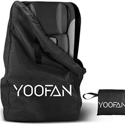 Sac de voyage YOOFAN avec bretelles, adapté aux poussettes, sièges auto pour enfants, fauteuils roulants. imperméable. Idéal pour le stockage ou le vol (noir).