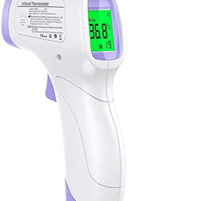 Thermomètre frontal sans contact avec fièvre infrarouge pour nourrissons, enfants, adultes Numérique professionnel avec alarme de fièvre Approuvé CE 0598