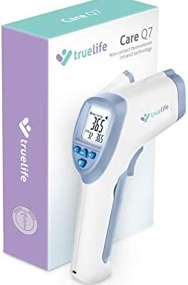 TrueLife Care Q7 Thermomètre frontal médical précis sans contact avec écran LCD pour enfants, adultes, lait et aliments | Certifié CE, RoHS, ISO, SÚKL