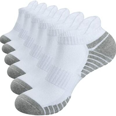 Alaplus Chaussettes pour hommes et femmes, 3/6 paires de chaussettes basses respirantes en coton de sport, chaussettes antidérapantes pour baskets pour hommes