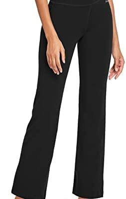 BALEAF Pantalon de yoga bootcut pour femme avec poches – Pantalon de survêtement fluide pour femme – Pantalon d'entraînement pour le ventre